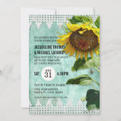 Handgemalte Sonnenblume Holzzaun Bienenstock Einladung (Vorderseite)