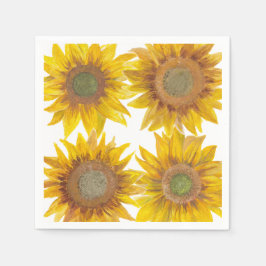 Handgemalte Sonnenblume Napkins Serviette