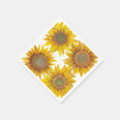 Handgemalte Sonnenblume Napkins Serviette (Ecke)