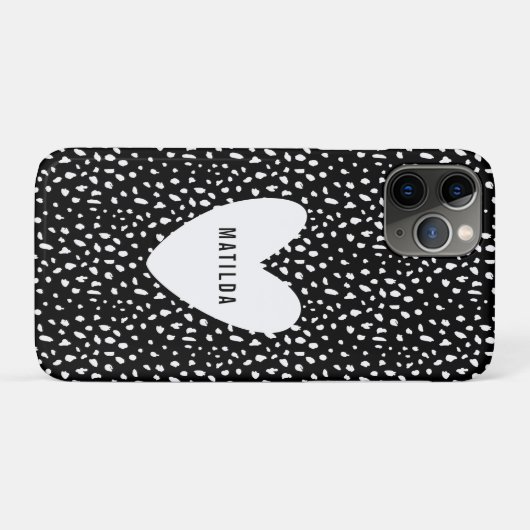 Handgemalte Stelle und Herz personalisiert Case-Mate iPhone Hülle (Rückseite (Horizontal))