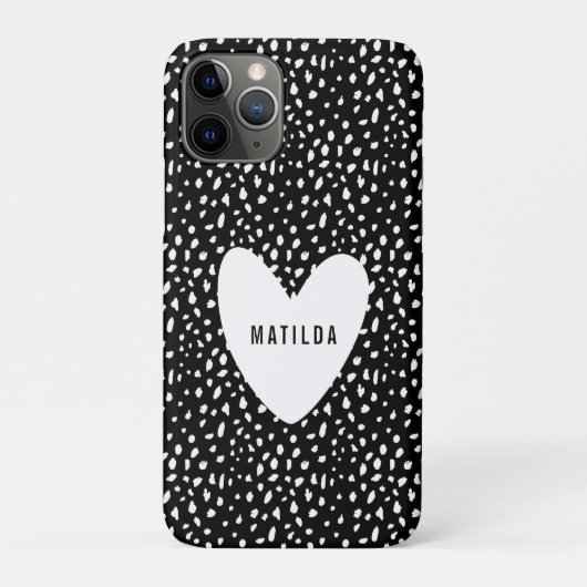Handgemalte Stelle und Herz personalisiert Case-Mate iPhone Hülle (Rückseite)