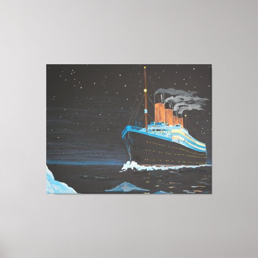 Handgemalte Titanic Voyage Leinwand Art (Vorderseite)