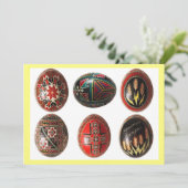 Handgemalte ukrainische Ostereier anpassbar Feiertagskarte (Stehend Vorderseite)