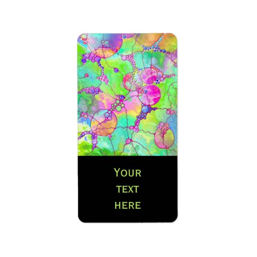 Handgemalte und digital gestrichene Muster Art 41 Adressaufkleber (Vorne)