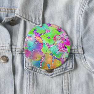 Handgemalte und digital gestrichene Muster Art 41 Button