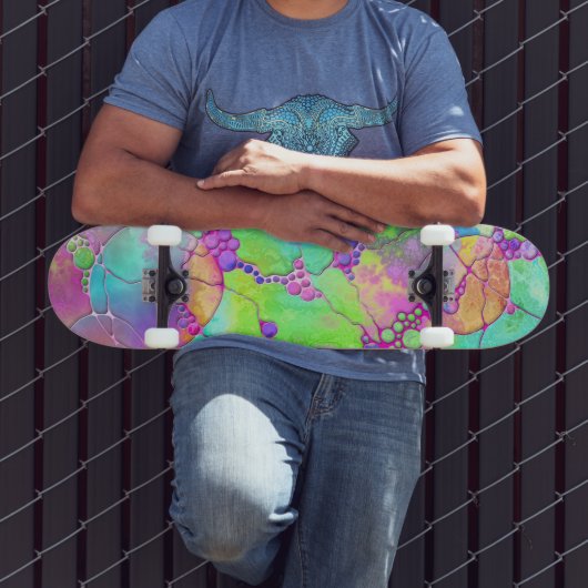 Handgemalte und digital gestrichene Muster Art 41 Skateboard (Außenbereich 3)