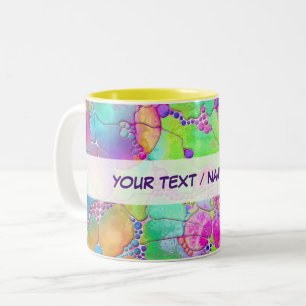 Handgemalte und digital gestrichene Muster Art 41 Zweifarbige Tasse