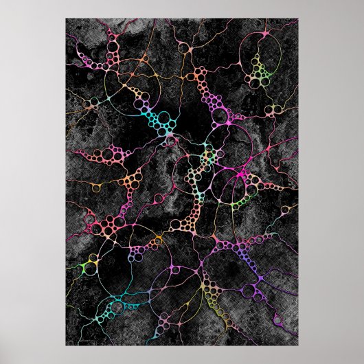 Handgemalte und digital gestrichene Muster Art 44 Poster (Vorne)