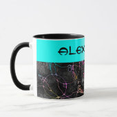 Handgemalte und digital gestrichene Muster Art 44 Tasse (Links)