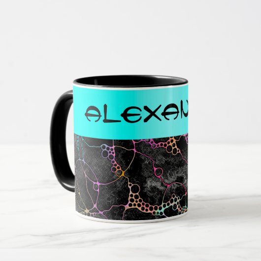 Handgemalte und digital gestrichene Muster Art 44 Tasse (Vorderseite Links)