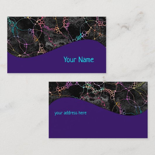 Handgemalte und digital gestrichene Muster Art 44 Visitenkarte (Vorne/Hinten)