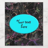 Handgemalte und digital gestrichene Muster Art 44 Weinetikett (Einzelnes Label)