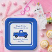 Handgemalte Vintage Lkw-Grenze Pappteller (Party)