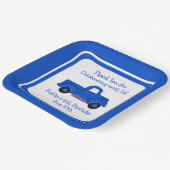 Handgemalte Vintage Lkw-Grenze Pappteller (Gewinkelt)