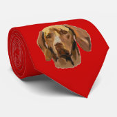 Handgemalte Vizsla Bild-Krawatte Krawatte (Gerollt)