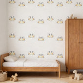 Handgemalte Vögel - Aquarell-Design - Kinderzimmer Tapete