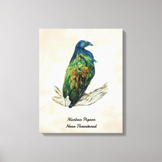 Handgemalte Vogeldrucke auf Leinwand