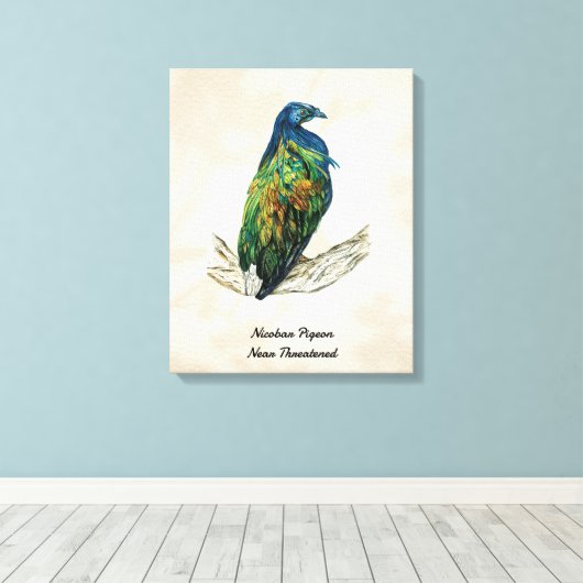 Handgemalte Vogeldrucke auf Leinwand (Insitu (Holzboden))