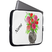 Handgemalte Wasserfarbe Abstrakte Blumenkunst Laptopschutzhülle (Vorne Rechts)