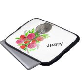 Handgemalte Wasserfarbe Abstrakte Blumenkunst Laptopschutzhülle (Vorne Knopf)