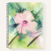 Handgemalte Wasserfarbe-Belize-Hibiskusblüte Notizblock (Vorderseite)