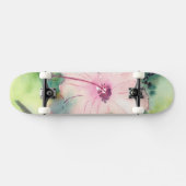 Handgemalte Wasserfarbe-Belize-Hibiskusblüte Skateboard (Horizontal)