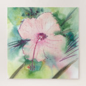 Handgemalte Wasserfarbe-Belizean-Hibiskusblüte Puzzle (Vertikal)
