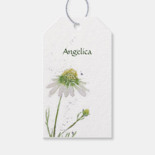 Handgemalte Wasserfarbe Daisy Custom Bible Verse Geschenkanhänger