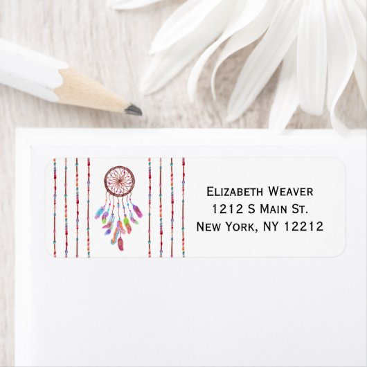 Handgemalte Wasserfarbe Dreamcatcher Beads Feather (Insitu)