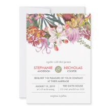 Handgemalte Wasserfarbe exotische Blume Hochzeit