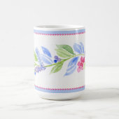 Handgemalte Wasserfarbe Florale Pastellfarben Kaffeetasse (Mittel)