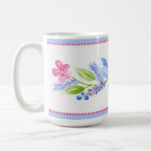 Handgemalte Wasserfarbe Florale Pastellfarben Kaffeetasse (Links)