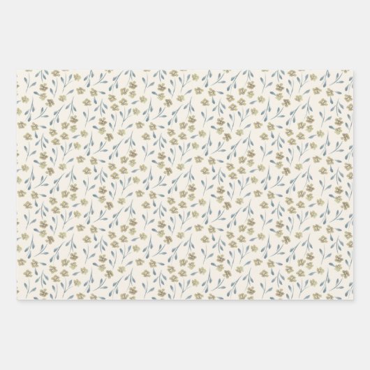 Handgemalte Wasserfarbe gemustert Geschenkpapier Set (Vorderseite 2)