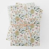 Handgemalte Wasserfarbe gemustert Geschenkpapier Set (Beispiel)