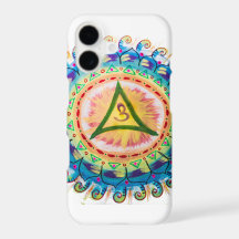 Handgemalte Wasserfarbe Om Mandala 
