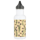 Handgemalte Wasserfarbe und Farbmuster mit Lava Edelstahlflasche (Links)