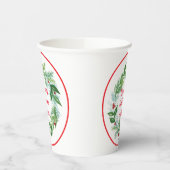 Handgemalte Wasserfarbe-Weihnachts-Kranz Pappbecher (Links)