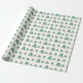 Handgemalte Wasserfarbe Weihnachtsbaum Schneeflock Geschenkpapier (Ungerollt)