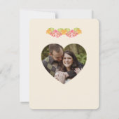 Handgemalte Wasserfarben-Blätter Save the Date Fot (Rückseite)