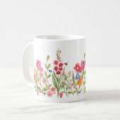 Handgemalte Wasserfarben-Botanik-Kunst Kaffeetasse (Vorderseite Links)