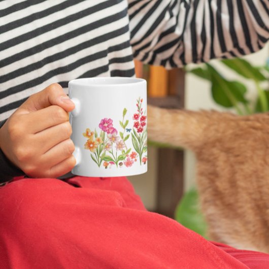 Handgemalte Wasserfarben-Botanik-Kunst Kaffeetasse