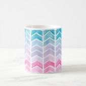 Handgemalte Wasserfarben geometrisch blau und blau Kaffeetasse (Mittel)