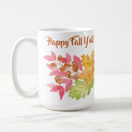 Handgemalte Wasserfarben Herbstleaves + Berries-Ta Kaffeetasse