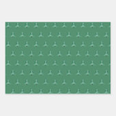 Handgemalte Wasserfarben Kiefer Rote Berries Geschenkpapier Set (Vorderseite 3)