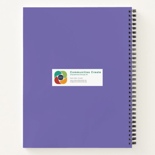 Handgemalte Wasserfarben Lila Egrets Glauben Journ Notizblock (Rückseite)