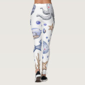Handgemalte Wasserfarben-Muster. Leggings (Rückseite)