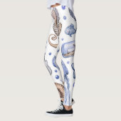 Handgemalte Wasserfarben-Muster. Leggings (Links)