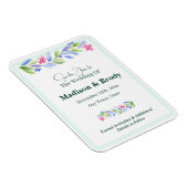 Handgemalte Wasserfarben Save the Date Magnet (Rechte Seite)
