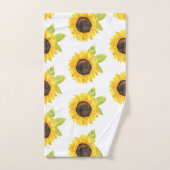 Handgemalte Wasserfarben-Sonnenblume Badhandtuch Set (Handtuch)