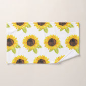 Handgemalte Wasserfarben-Sonnenblume Badhandtuch Set (Handtuch)